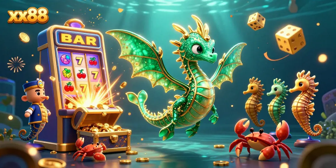 Engage with xx88's vibrant underwater casino world, filled with treasures and thrilling game moments.