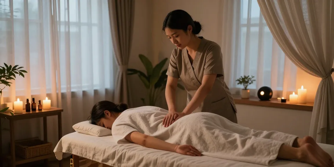마사지 중인 고객과 편안한 스파 환경을 보여주는 이미지
