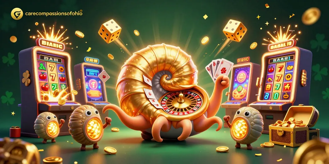 Experience thrilling slots and jackpots at carecompanionsofohio with our engaging casino illustration.