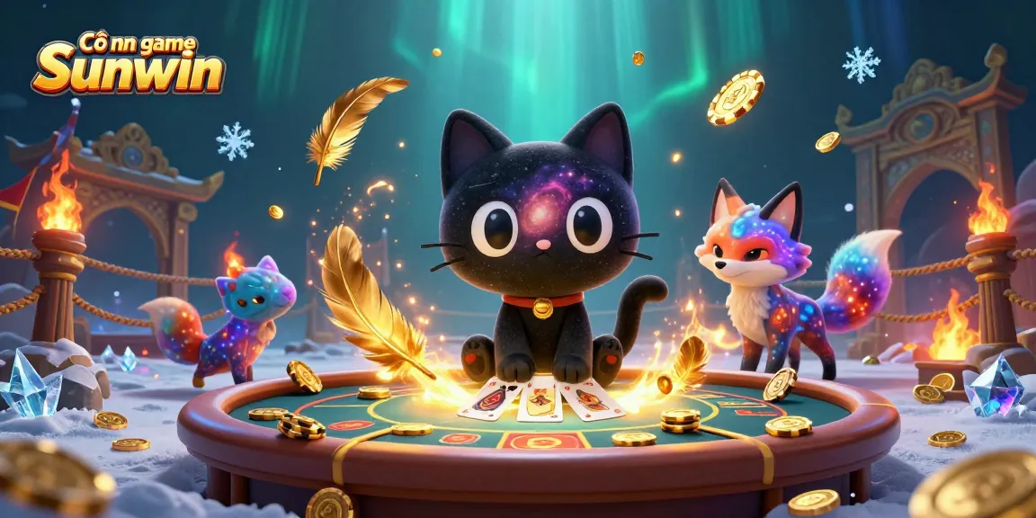 Cổng game Sunwin invites players to enjoy a vibrant cosmic casino experience with colorful characters and magical elements.