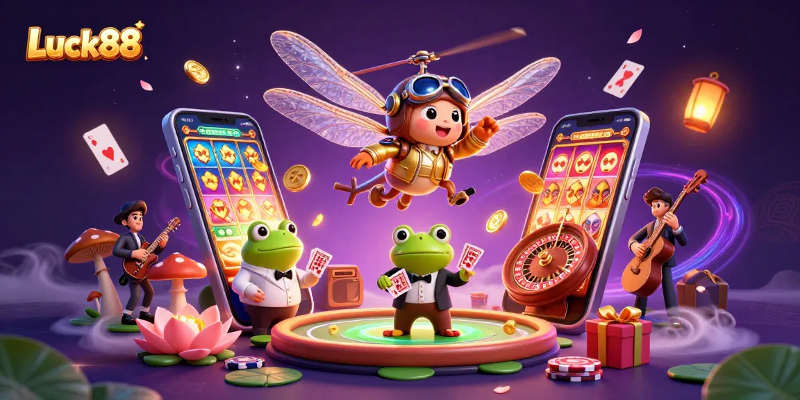Experience the thrilling Luck88 slot game with dynamic elements and vibrant casino scene.