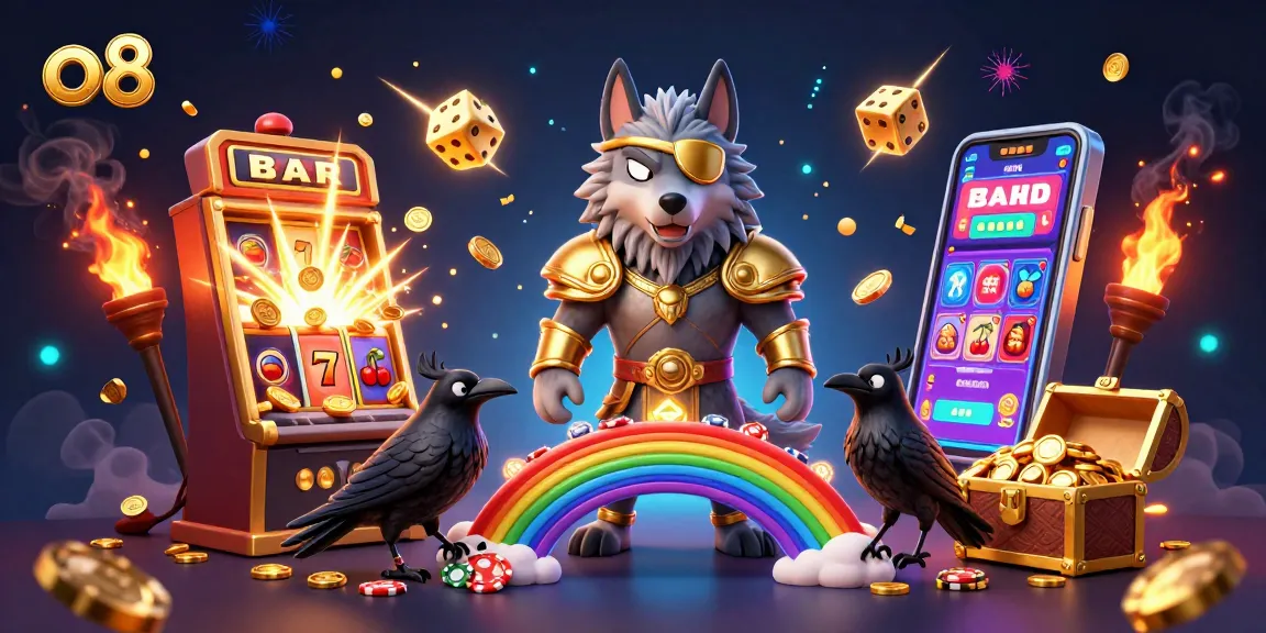 Experience the thrill of o8 with striking 3D casino characters amidst a jackpot explosion