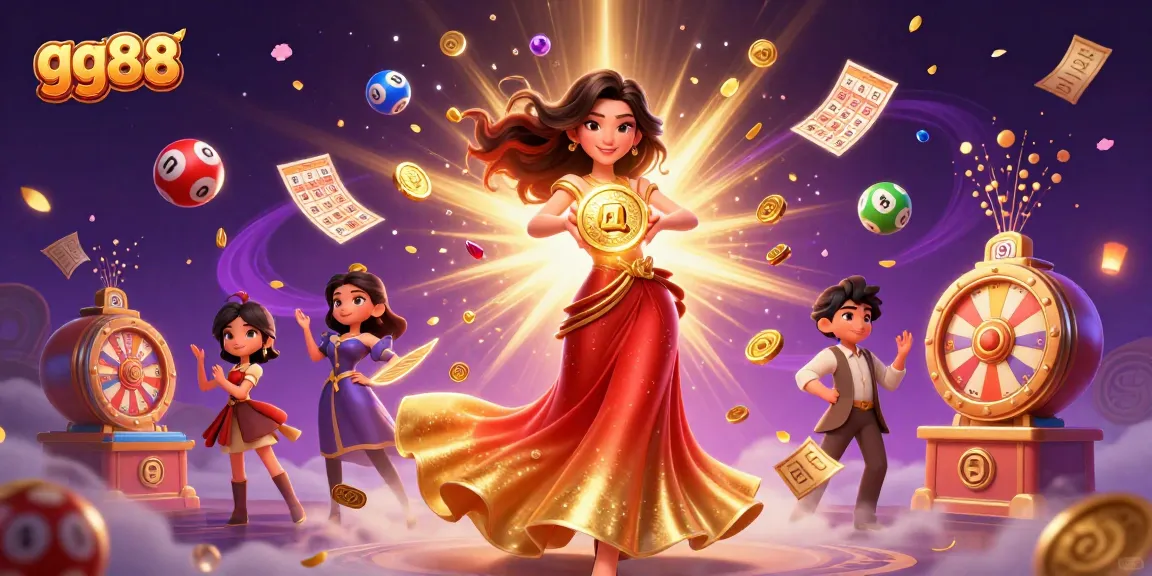 Experience thrilling gameplay at gg88 with a stunning 3D illustration showcasing vibrant casino elements and rewards.