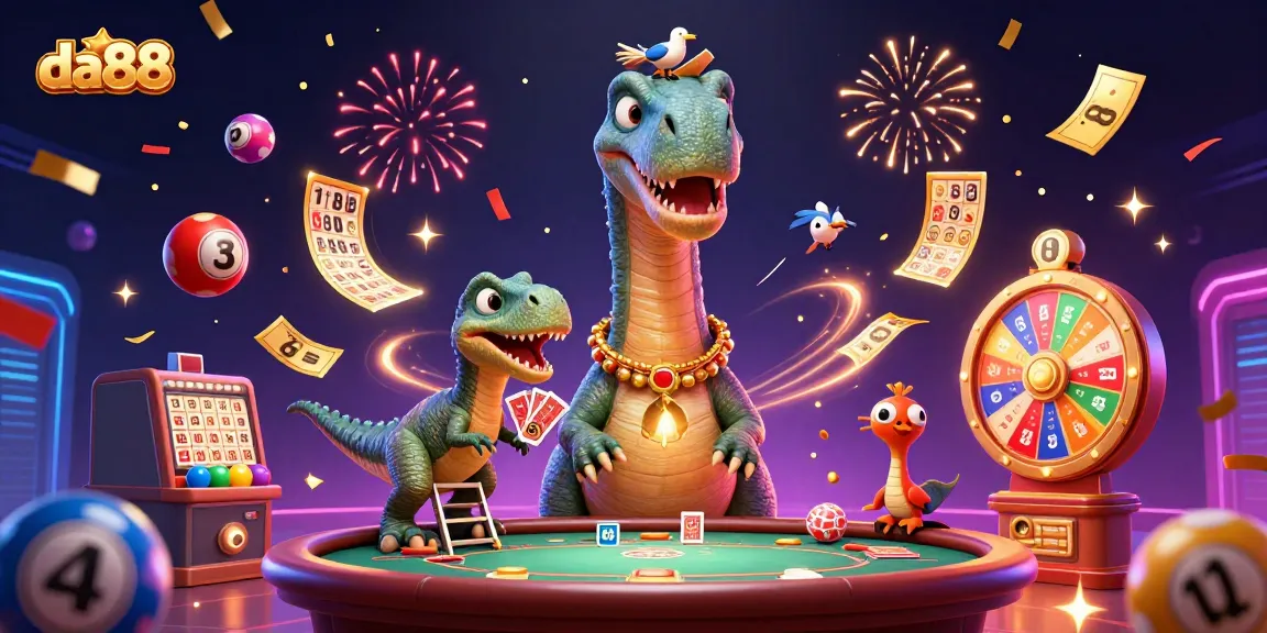 Experience the thrill at da88 casino with a vibrant digital casino illustration.