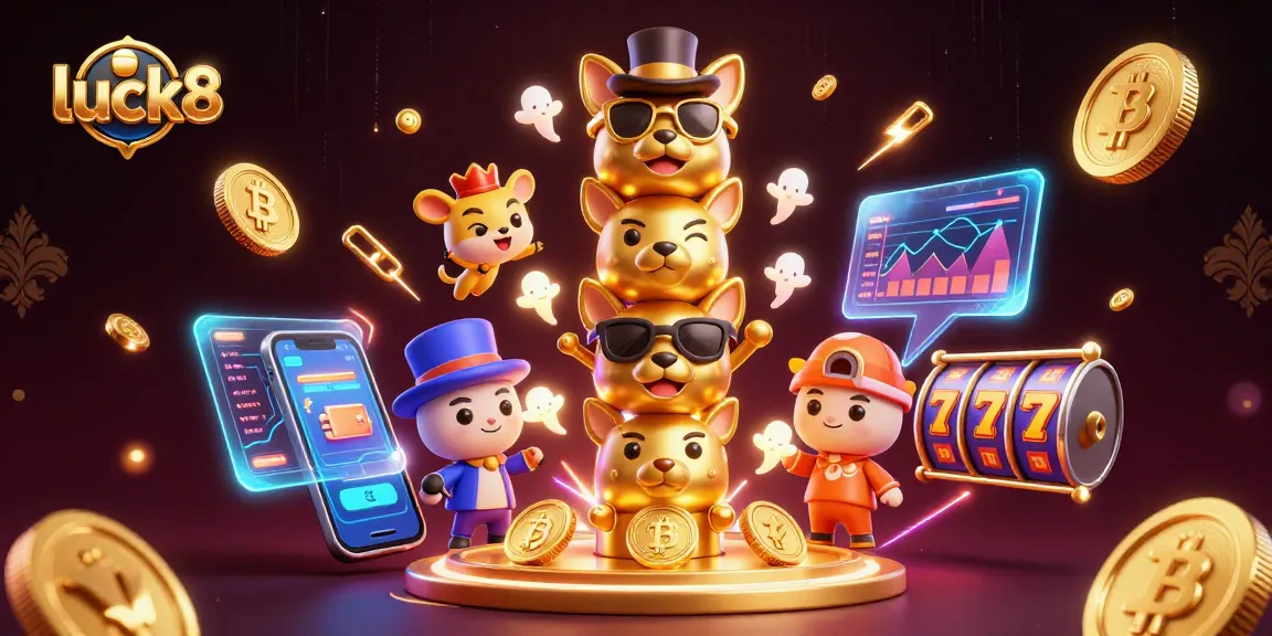 Play games at luck8 with a dynamic scene of golden totem and vibrant casino elements