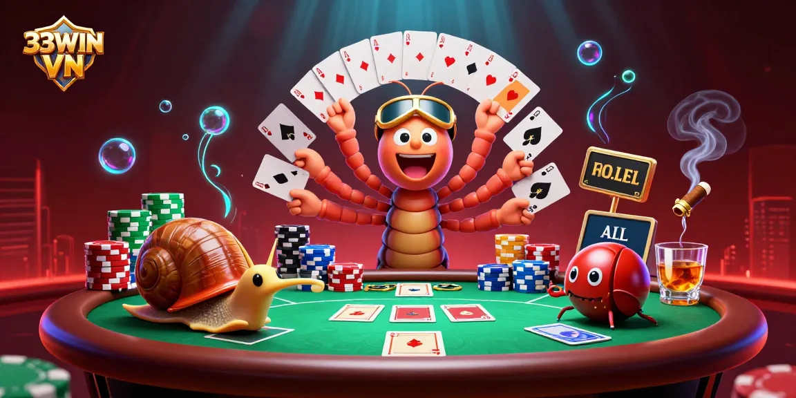 Engage in thrilling gameplay at 33WIN VN with a lively dealer, high-rollers, and dynamic table elements.