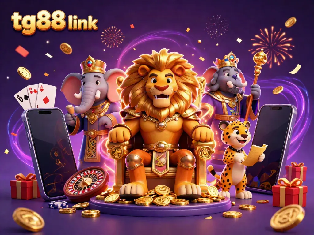 Engage in thrilling gameplay at tg88 link with a vivid casino-themed adventure illustration.