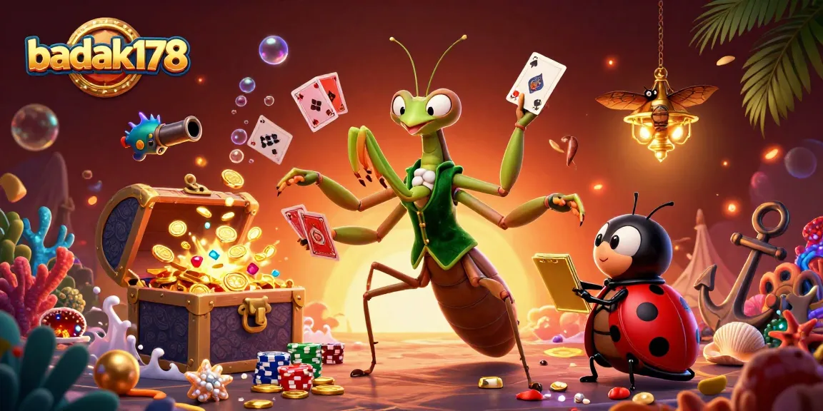 Experience thrilling winning moments at badak178 with our vibrant casino illustration featuring unique characters.