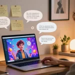Engaging NSFW Character AI chat scene with user customizing avatars and storytelling elements.
