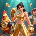 Engage with bang4d's immersive gambling experience, showcasing a powerful female champion and animated rooster.