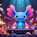 Engaging scene featuring keonhacai5tv characters celebrating underwater gambling, with vibrant visuals and dynamic elements.