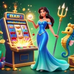 Experience F168's vibrant online casino excitement with an illustrated jackpot scene filled with symbols and treasures.