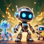 Experience LUCK8 COM with this animated digital scene showcasing dynamic casino elements and a cyberpunk theme.