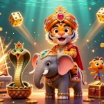 Experience jackpot excitement with depo 5k in this vibrant 3D casino illustration featuring rich gambling elements.