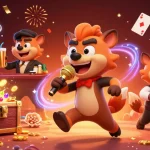 Join the ATAS casino experience with lively hyenas entertaining in a vibrant club atmosphere.