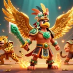 Experience the thrilling gameplay of mahjong ways 2 with Aztec warriors and vibrant casino elements.