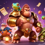five88 captures the excitement of winning with a gorilla king, chameleon, and tortoise celebrating vibrant lottery action.