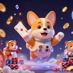Experience thrilling adventures with slot gacor hari ini in this vibrant 3D casino scene featuring an astronaut corgi and casino elements.