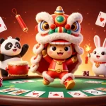 Xo88 delivers excitement with vibrant 3D lion dance and dynamic poker scene.