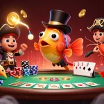 Experience Socolive's thrilling atmosphere with poker elements and animated characters in a vibrant, engaging illustration.