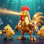 Mainkan BATMAN 138 dengan simbol slot berkilau dan robot ayam emas dalam aksi seru.