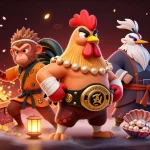 Win at zbet's exciting games with a captivating cartoon casino scene