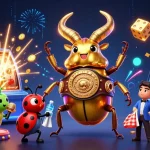 Experience thrilling bk8 gambling action with vibrant characters and stunning casino elements.