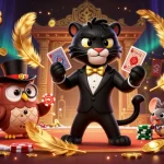 Experience thrilling gameplay with IDCASH88, the vibrant scene showcases characters engaging in dynamic gambling action.