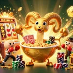 Engage with QQCASH188's dynamic casino scene featuring vibrant characters and explosive gaming elements.