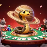 DABET offers a vibrant gambling experience with animated astronauts betting on Saturn's roulette rings.