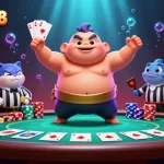 Experience thrilling poker action with IDCASH88 amidst vibrant underwater casino elements.
