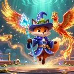 Engage in sbobet sports betting excitement with this dynamic wizard and phoenix illustration.