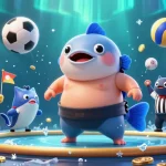 Bet on excitement with hm88shop in this vibrant 3D casino scene featuring a fun underwater sports theme.