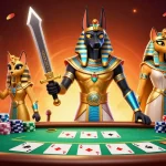Experience thrilling gameplay at mv88 with Anubis and Bastet in an exciting poker showdown.