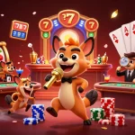 Experience entertaining moments at sv66 with lively hyenas in a colorful casino scene.