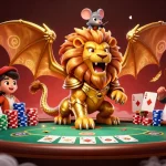 Experience thrilling mv66 casino adventures with a golden chimera and poker action in a rich 3D scene.
