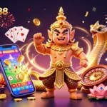Experience the excitement of MAGNUM188 with engaging betting visuals and vibrant casino elements.
