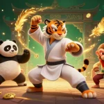 Engage in thrilling gaming with Go88, as a kung fu tiger master leads a colorful casino adventure.