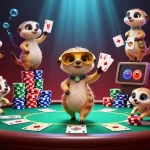 Experience the excitement of TG88 with meerkats running a vibrant casino operation filled with poker elements.