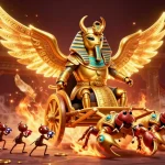 Engage in thrilling gameplay at nk88sport with vibrant visuals of a pharaoh-themed casino adventure.