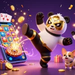 S88 brings thrilling action with a lucha libre panda in a vibrant casino scene featuring slot games.