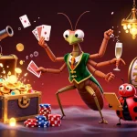 Experience excitement at LGOGOAL with a lively scene of slot games and vibrant casino elements.