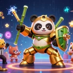 Experience the excitement of sc88 com with a vibrant 3D casino illustration showcasing arcade games and a mech-suited panda.