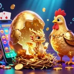 IDCJOKER showcases a baby dragon made of gold with poker chips amidst casino elements, depicting engaging gambling experiences.