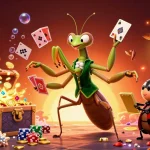 Experience thrilling winning moments at badak178 with our vibrant casino illustration featuring unique characters.